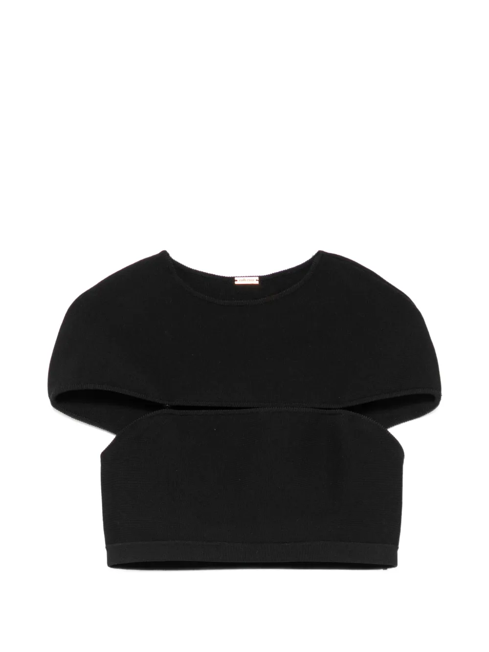 Cult Gaia Brett cut-out cropped top - Nero