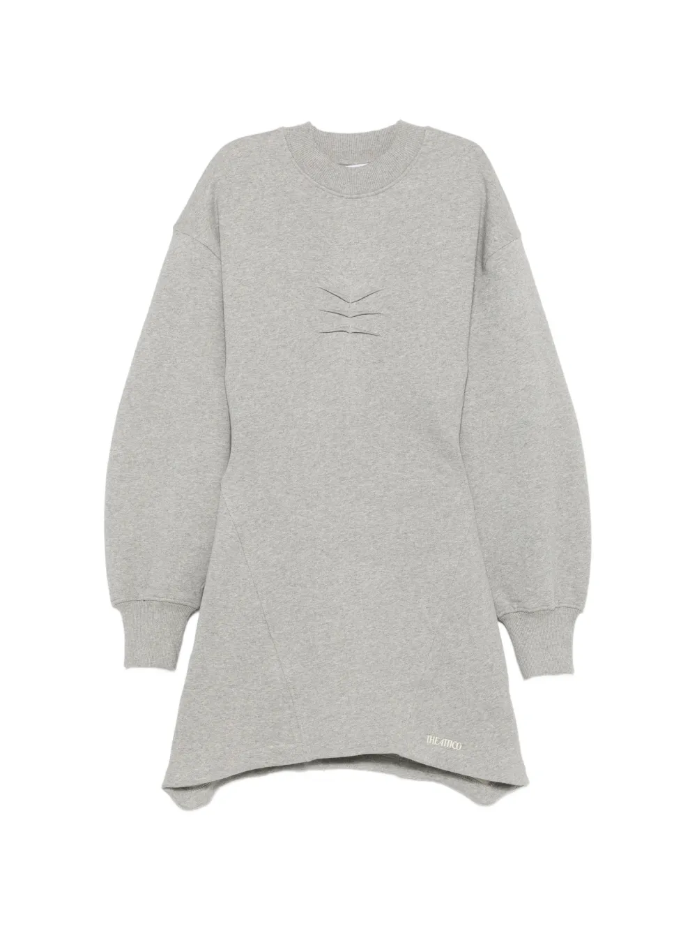 The Attico cut-out balloon-sleeve mini dress - Grau