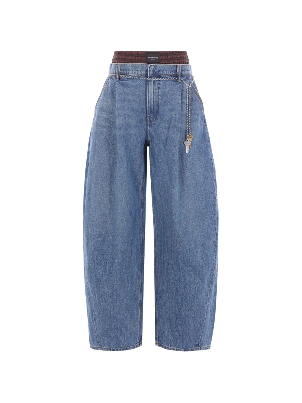 Alexander Wang oversized pleated jeans - Blu