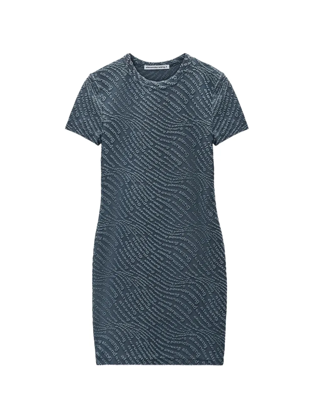Alexander Wang jacquard logo mini dress - Blu
