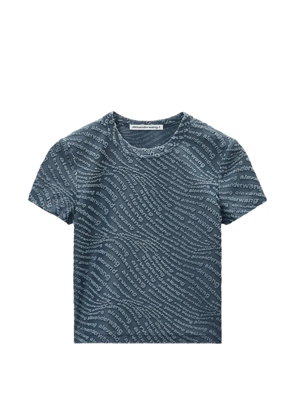 Alexander Wang T-shirt con logo jacquard - Grigio