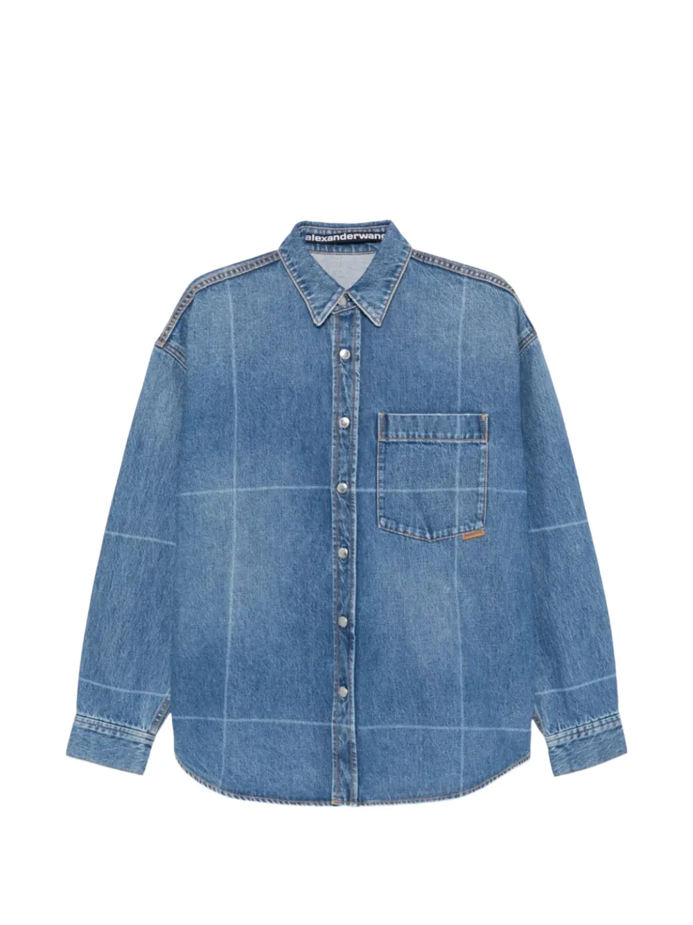 Alexander Wang foldline denim shirt - Blu