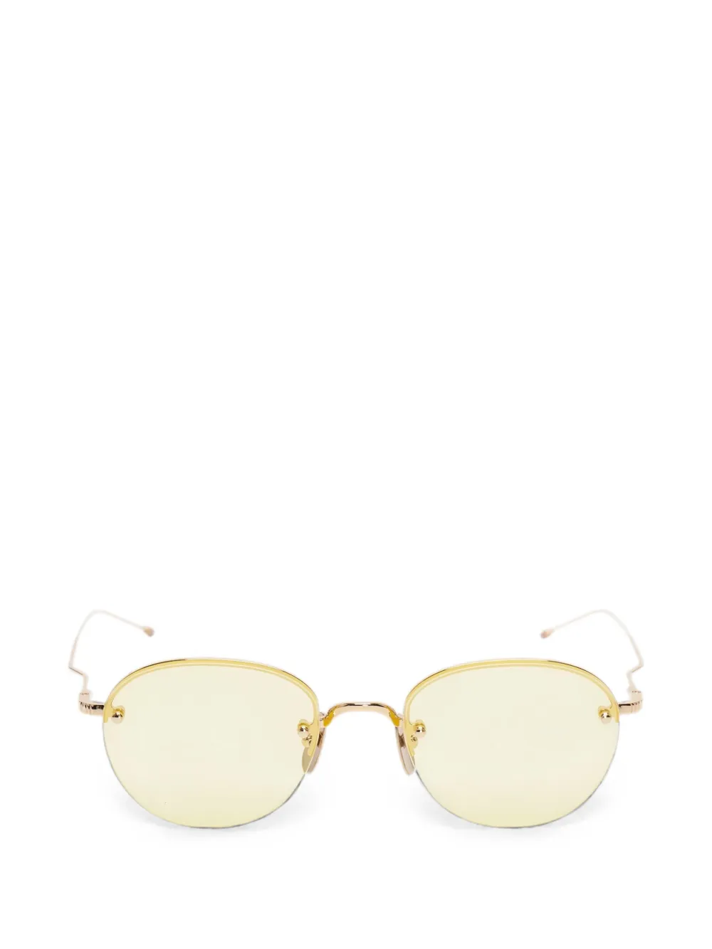 Thom Browne Eyewear semi-rimless oval-frame sunglasses - Oro