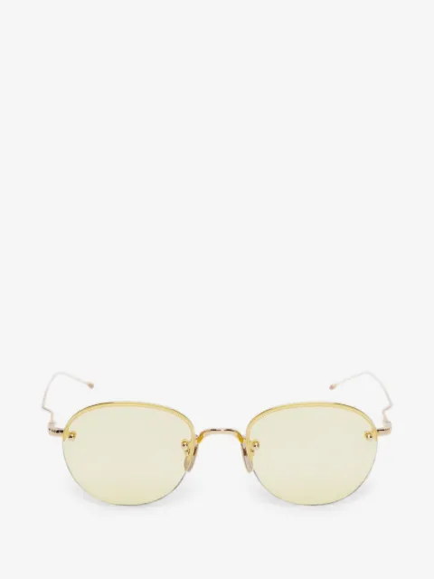 Thom Browne Eyewear lunettes de soleil à monture ovale semi-cerclée