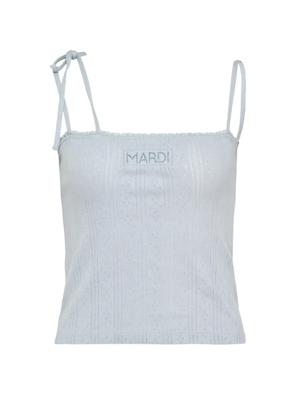 Mardi Mercredi eyelet ribbon-detail sleeveless top