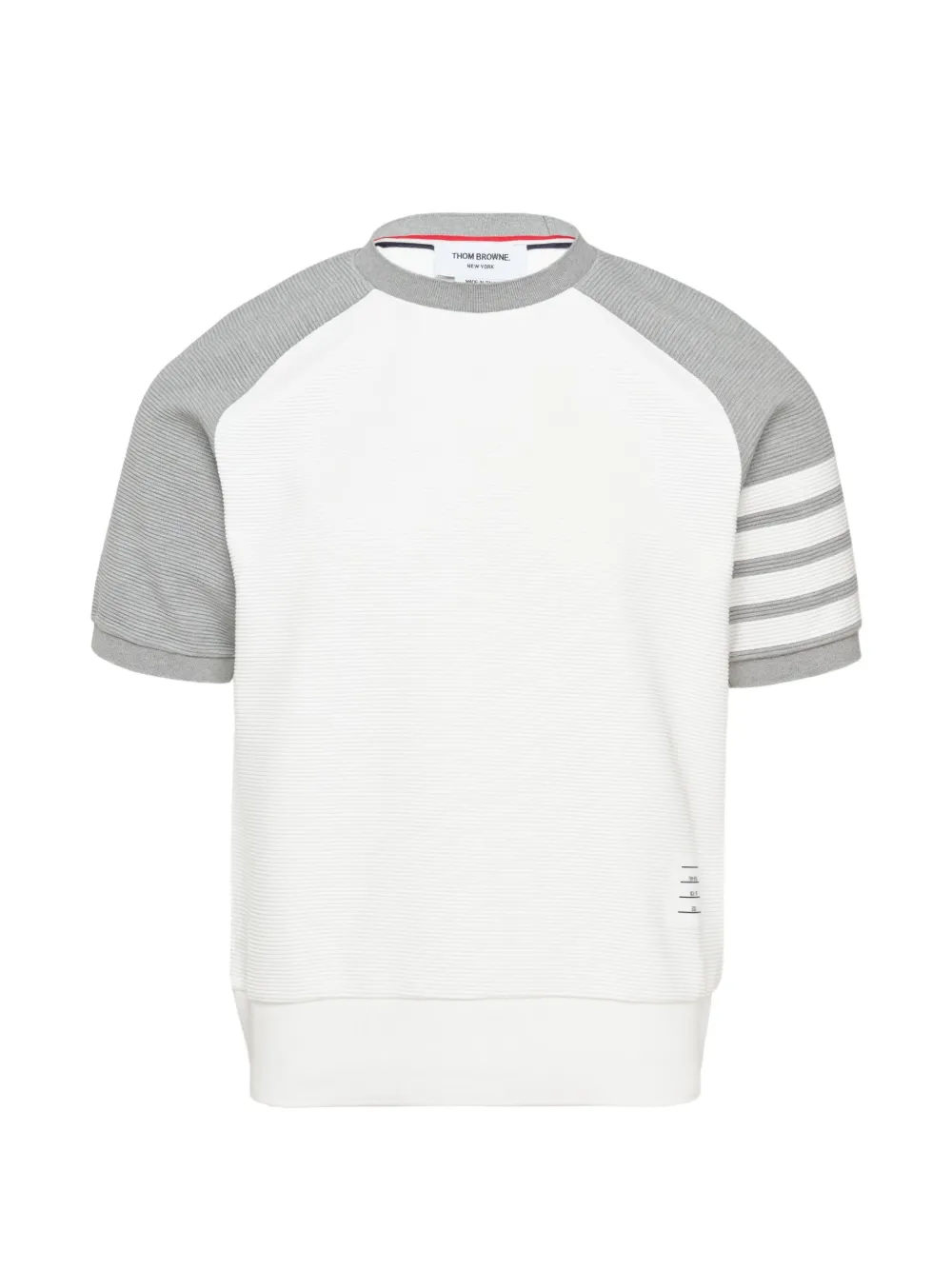 Thom Browne 4-Bar raglan-sleeve T-shirt - Weiß