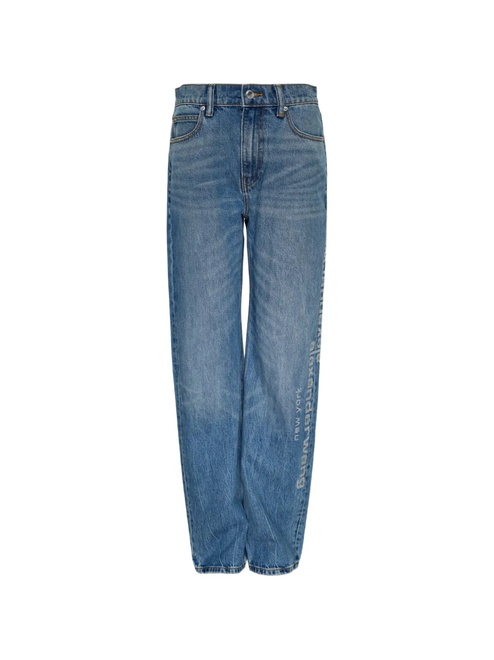 Alexander Wang hotfix-logo jeans - Blu