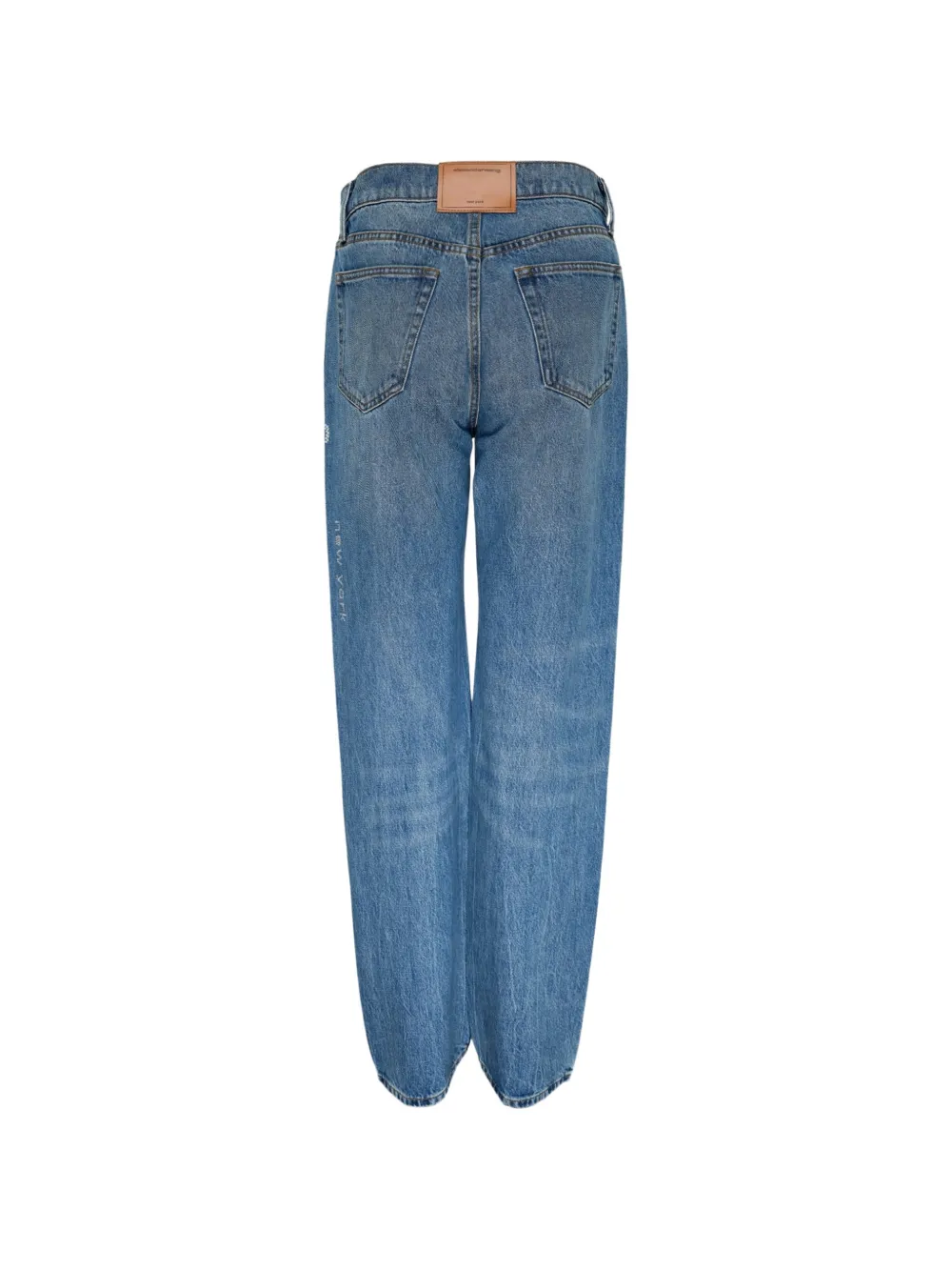 Alexander Wang Ez jeans met kristallen spiegel en logo Blauw
