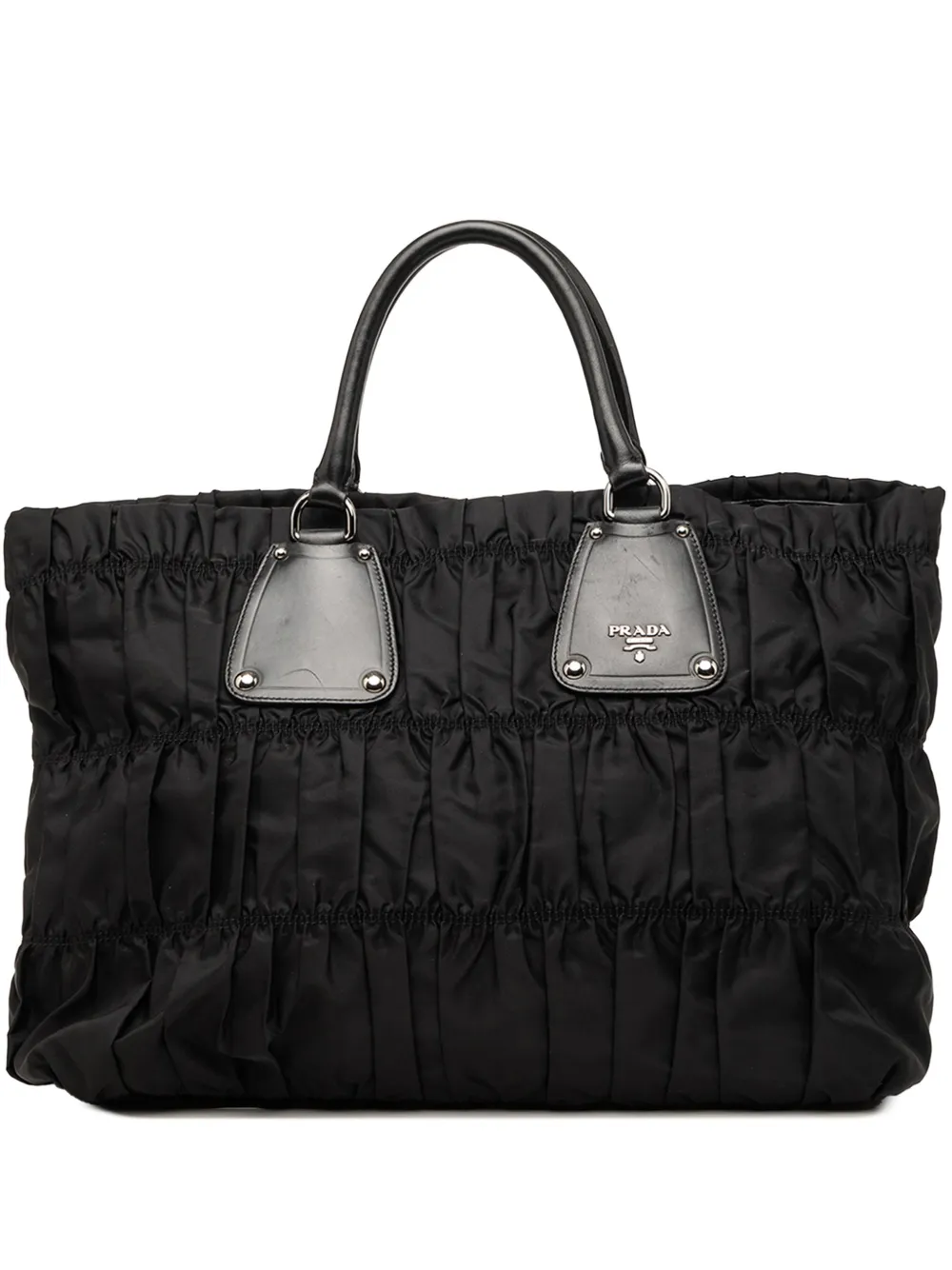 Prada Pre-Owned Borsa tote Gaufre in tessuto 2000-2013 - Nero