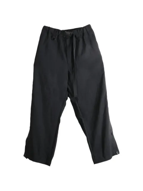 Y-3 button-fastening belted trousers