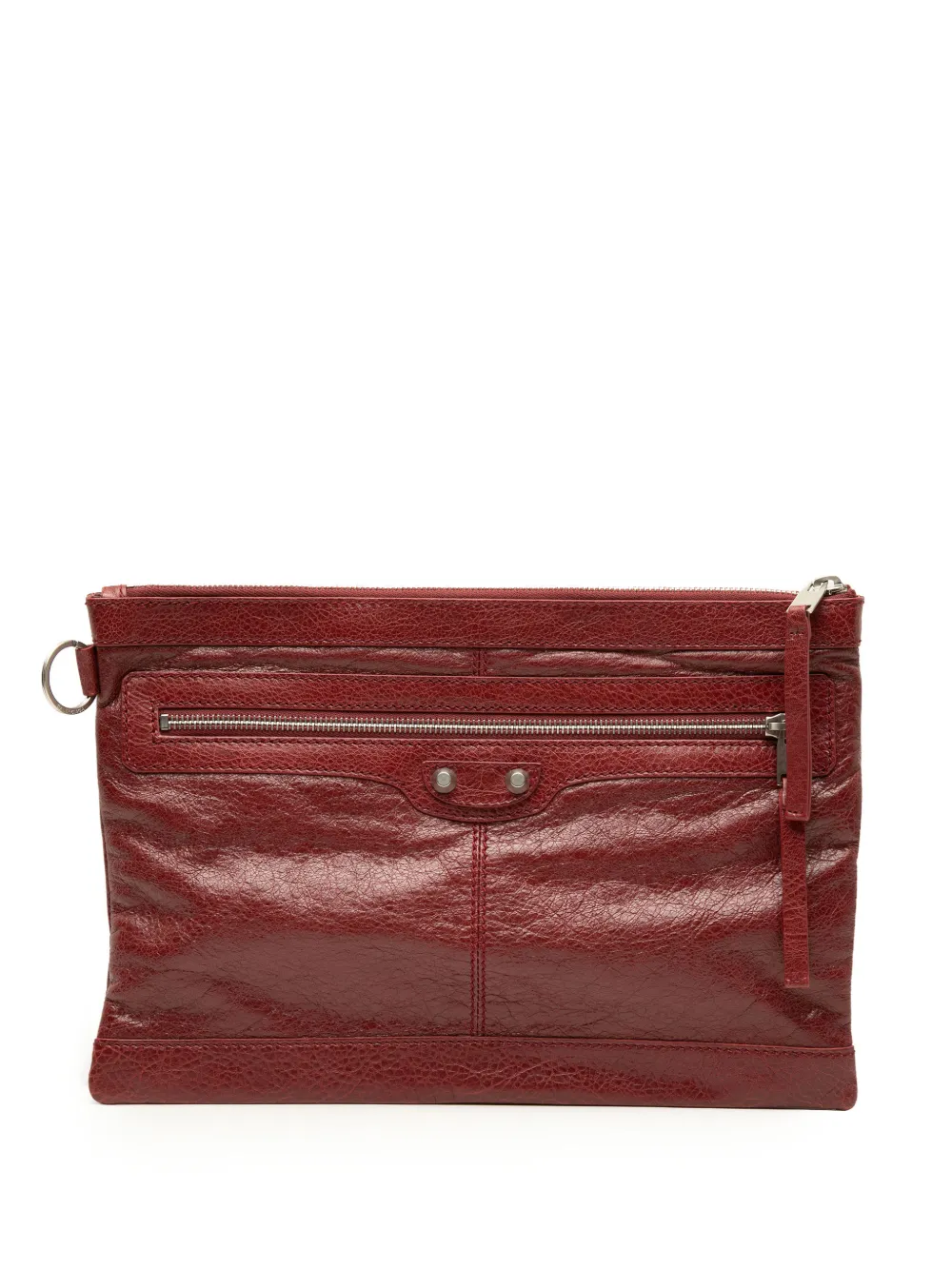 Balenciaga Pre-Owned Clutch Motocross Classic Clip M in pelle di agnello 2014 - Rosso