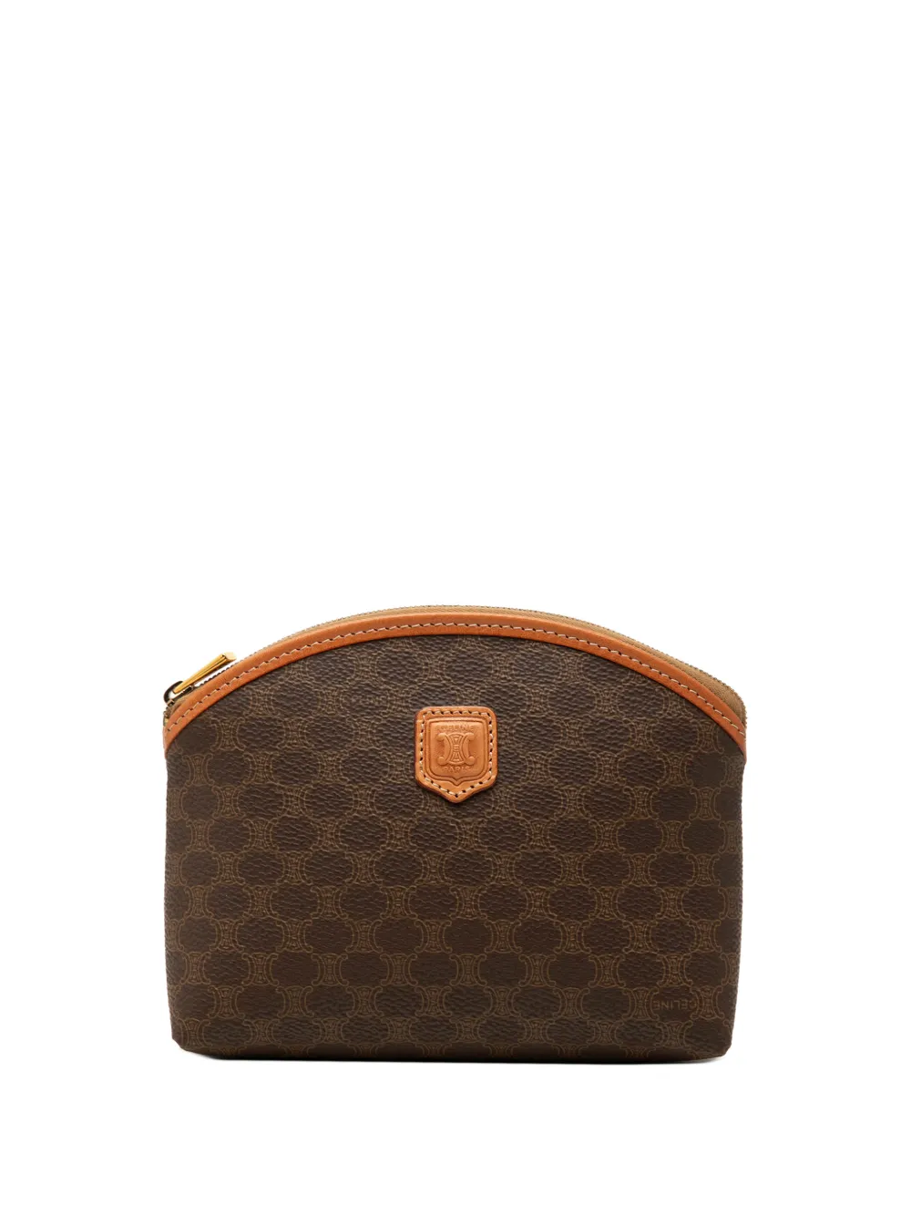 Celine Pre-Owned Pouch in tela Macadam cerata XX secolo - Marrone