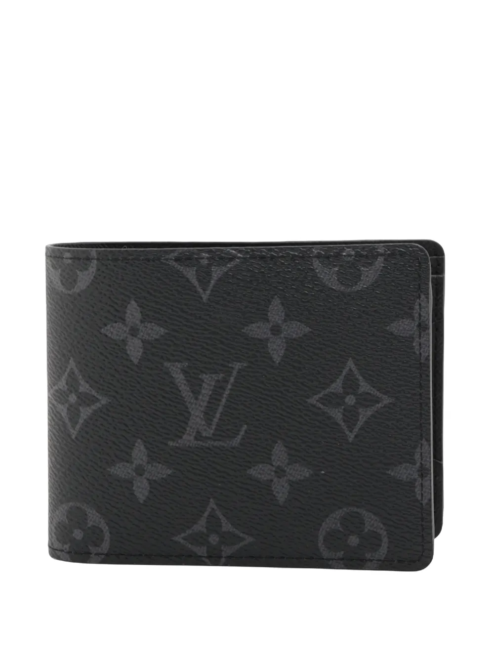 Pre-owned Louis Vuitton 2021-2026 Monogram Eclipse Multiple Wallet Small Wallets In Black