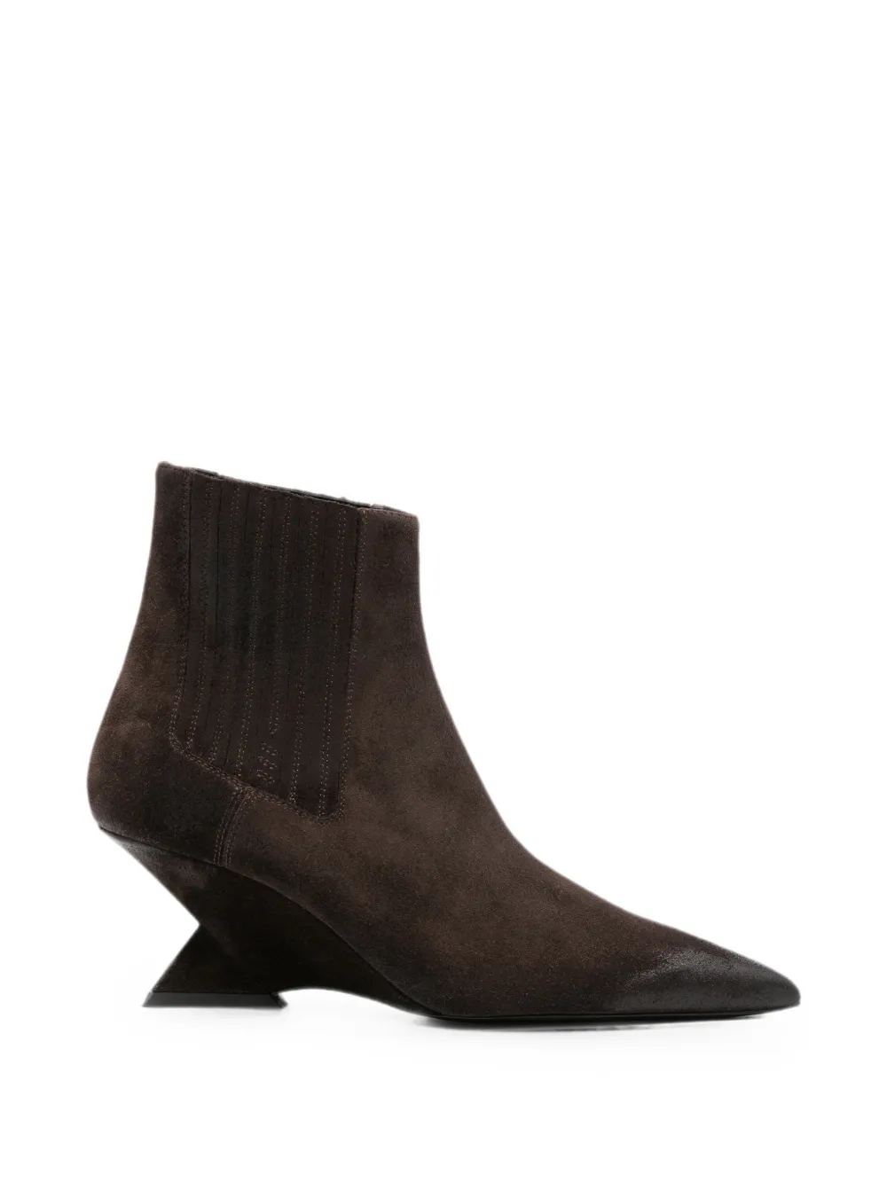 The Attico Cheope sculptural-wedge ankle boots Bruin