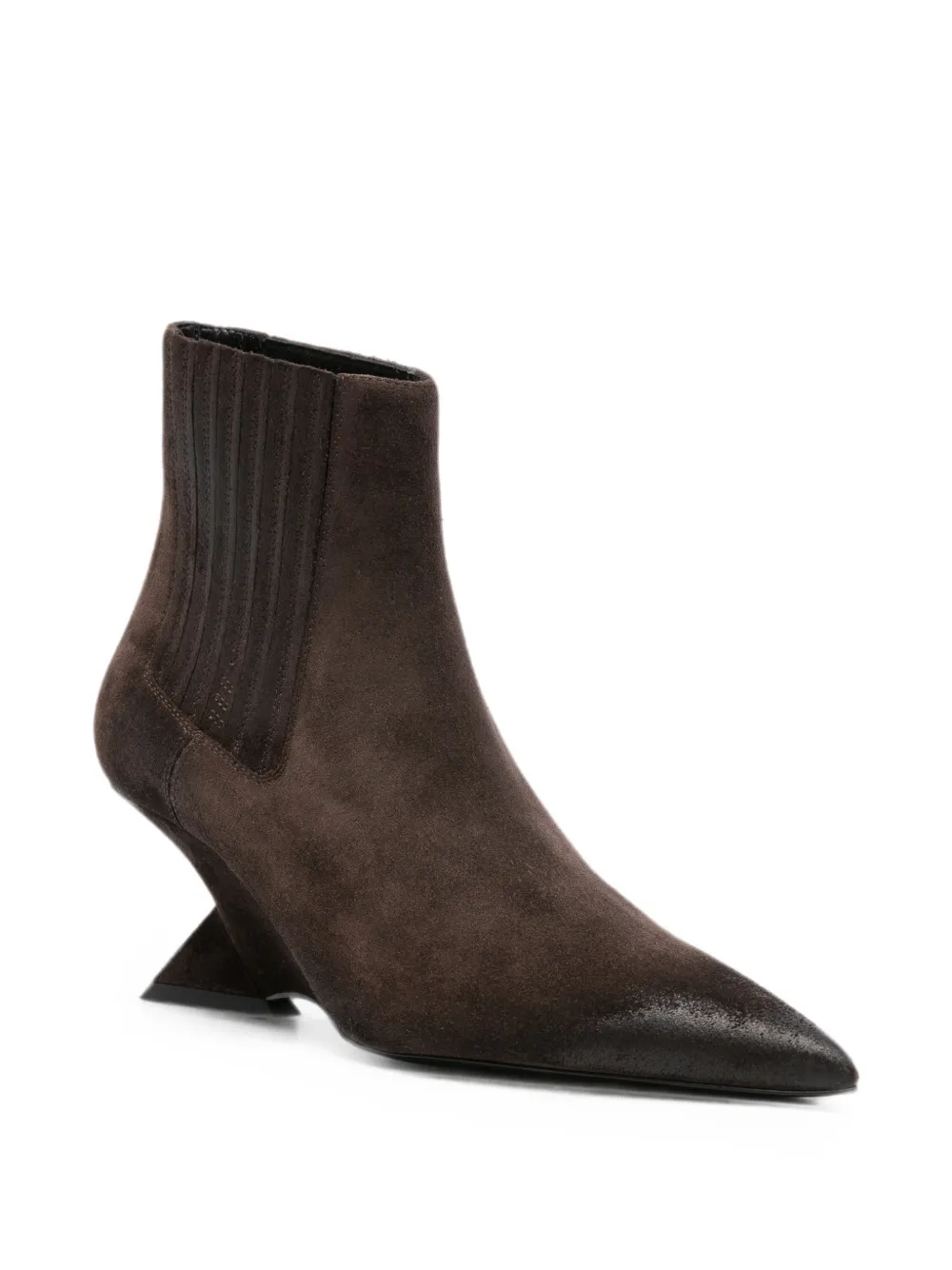 The Attico Cheope sculptural-wedge ankle boots Bruin