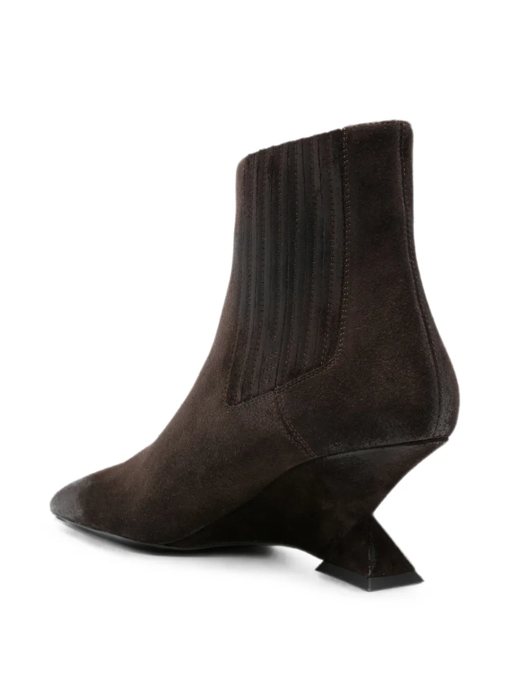 The Attico Cheope sculptural-wedge ankle boots Bruin