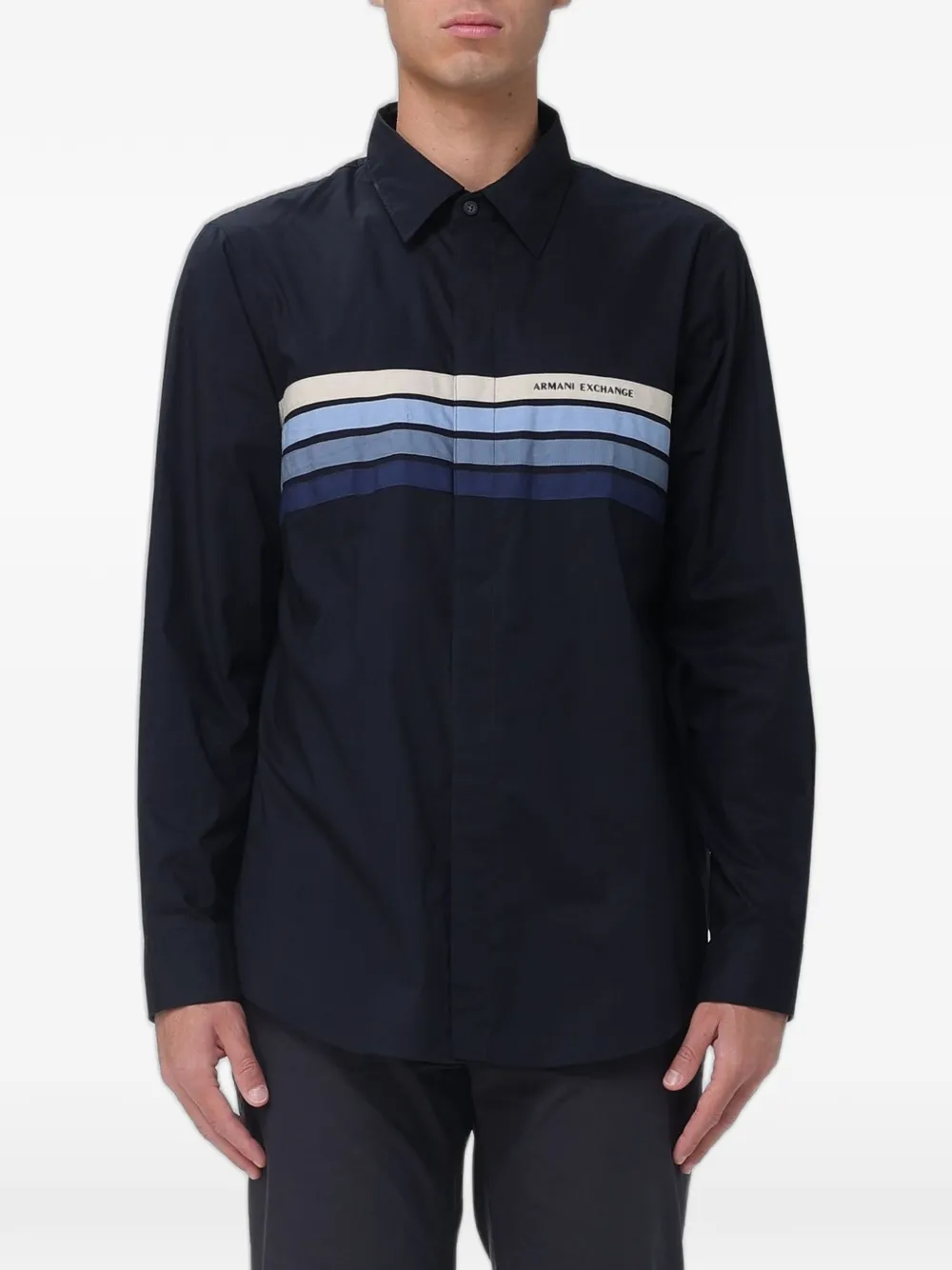 Emporio Armani logo-print shirt - Blu