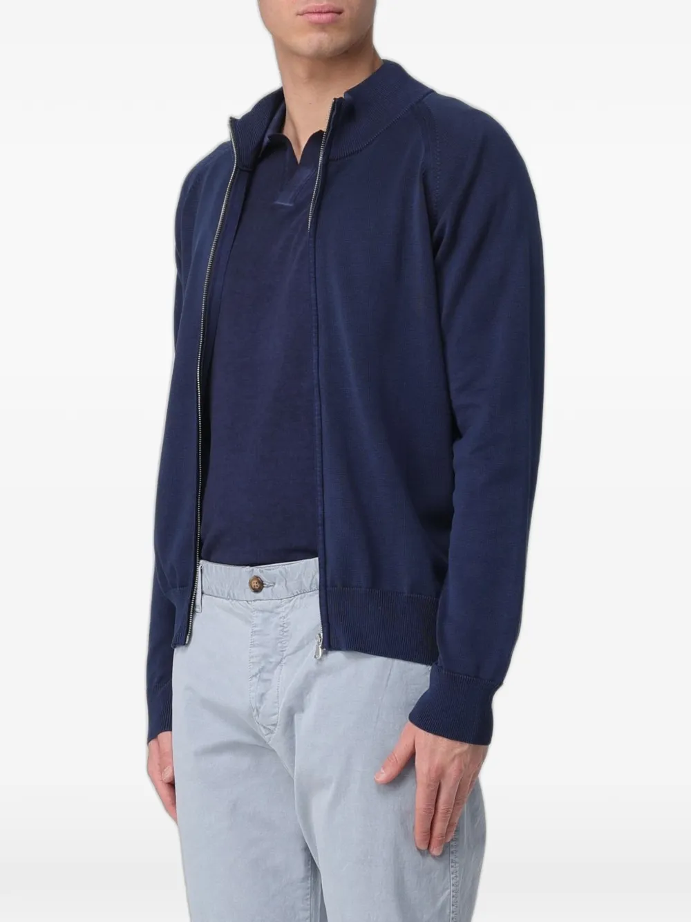 Blauer Vest met rits Blauw