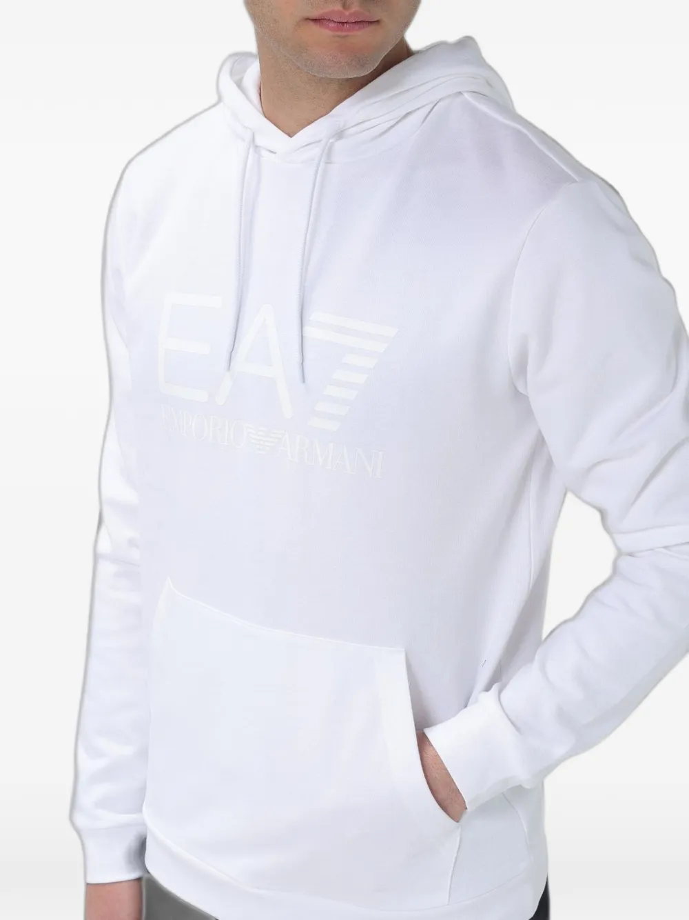 Ea7 Emporio Armani Hoodie met logoprint Wit