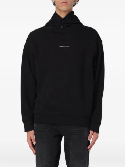 Emporio Armani logo-print press-stud hoodie