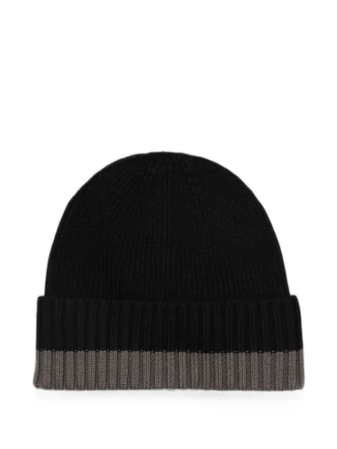 Armani Exchange ribbed-knit beanie hat