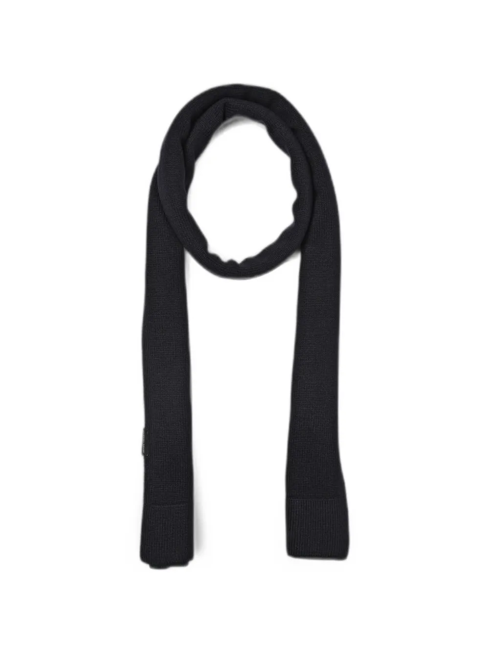 Emporio Armani ribbed-trim scarf - Nero
