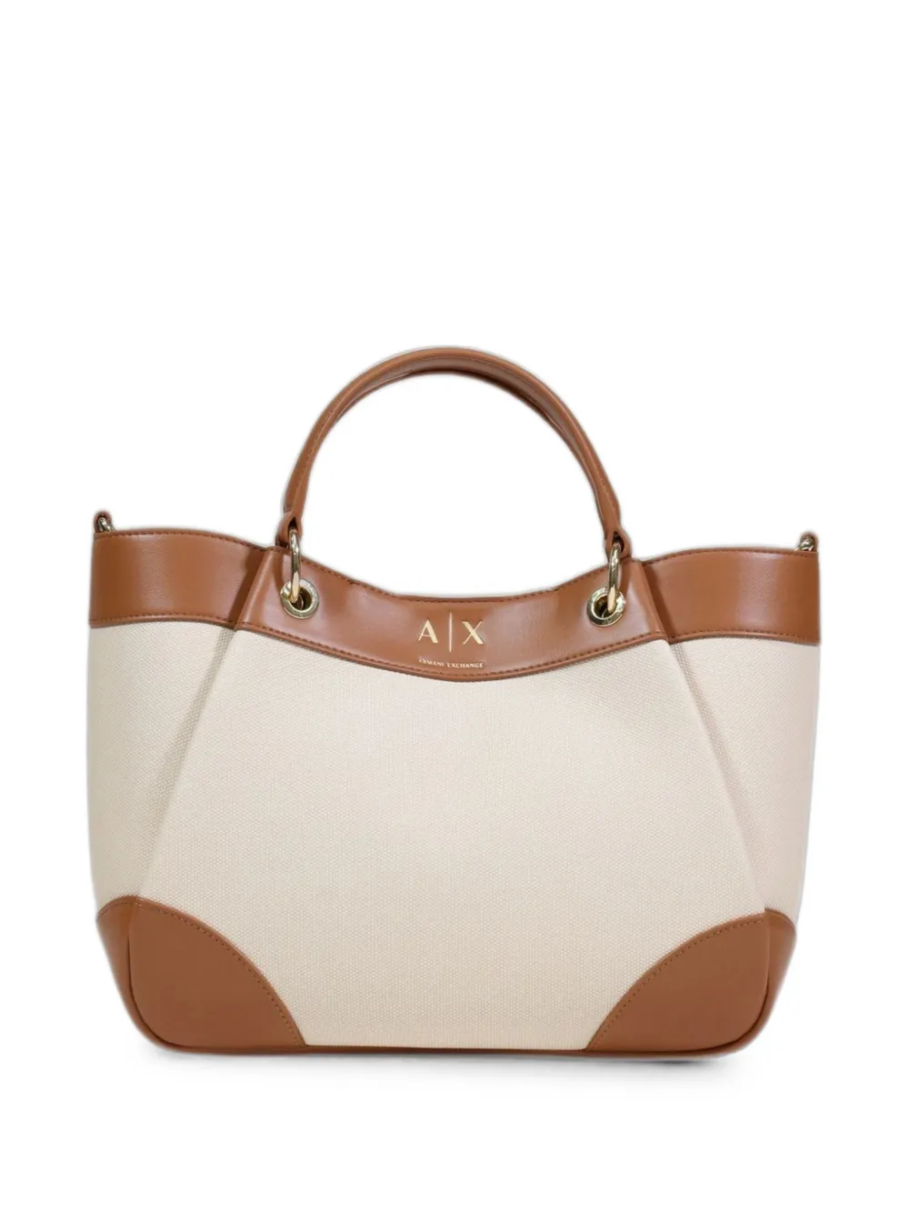 Emporio Armani colour-block tote bag - Toni neutri