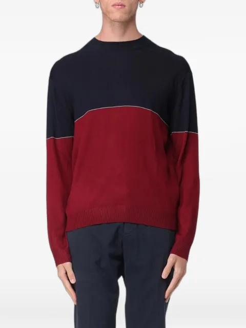 Emporio Armani colour-block crew-neck sweater