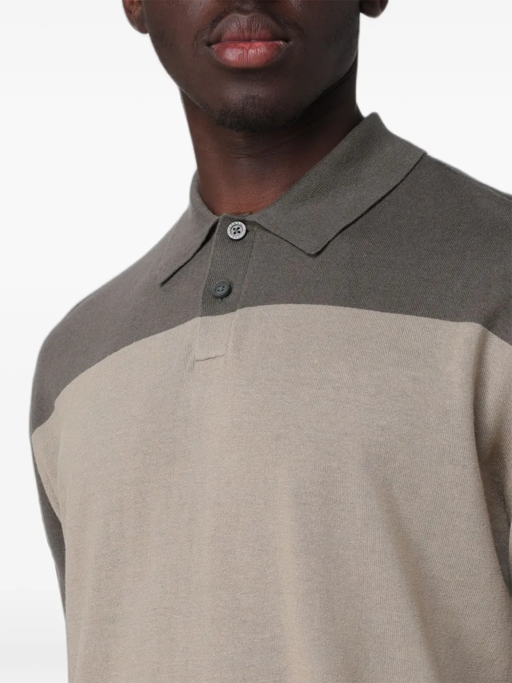 Emporio Armani Poloshirt met jacquard Beige