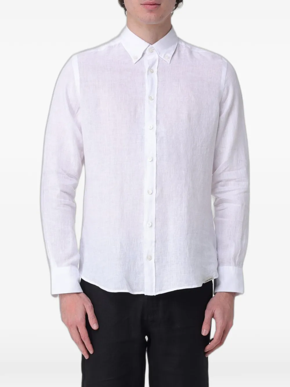 Colmar long-sleeve linen shirt - Bianco