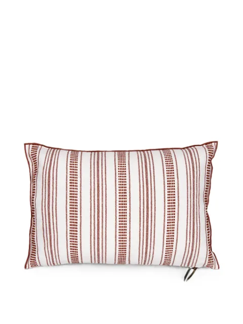 MAISON DE VACANCES large Cyclades striped embroidered cushion