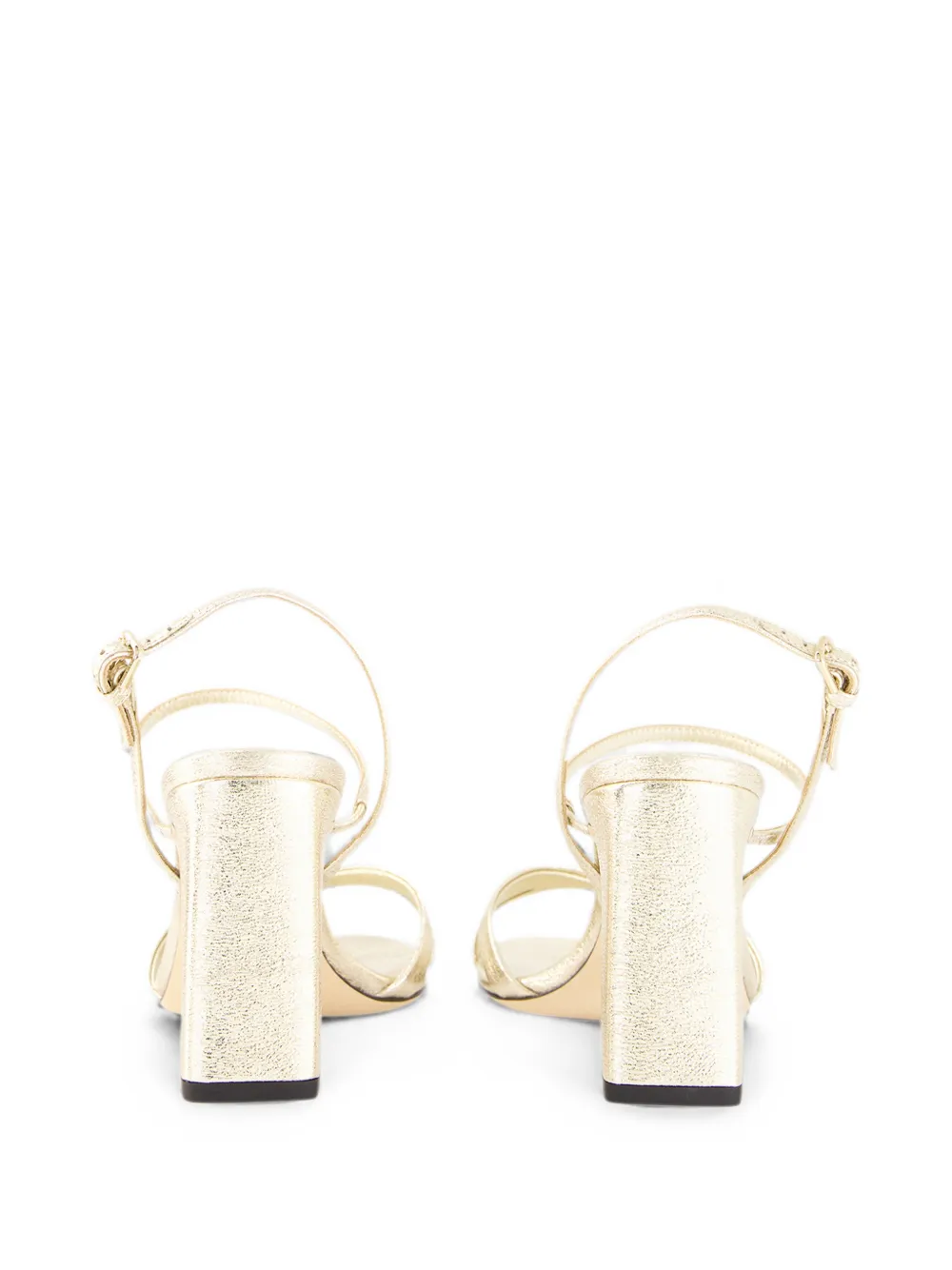 Jimmy Choo Elsy block-heel 85 brilliance-fabric sandals Goud