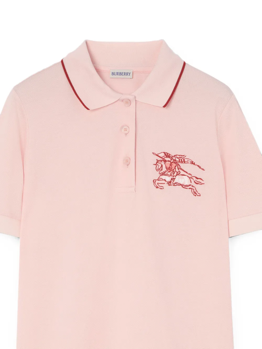Burberry Knight katoenen polojurk met hart Roze