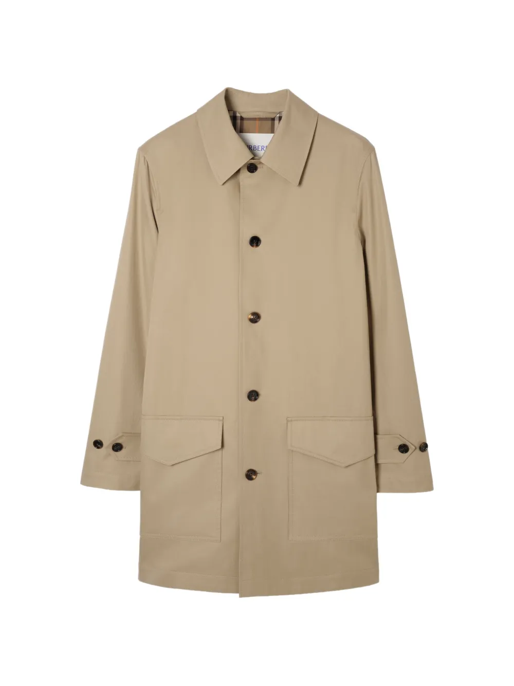 Burberry Cappotto Meadowbank medio in gabardine tropicale - Toni neutri