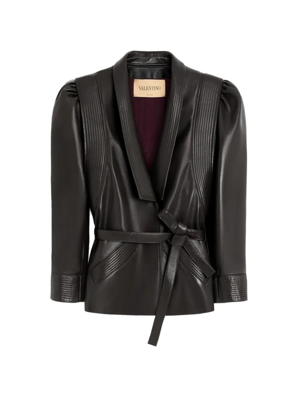 Valentino Garavani Jacke aus Nappaleder - Schwarz