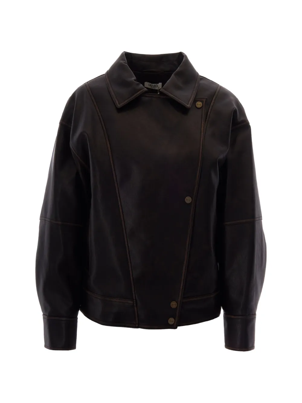 LIU JO drop-shoulder bomber jacket - Braun