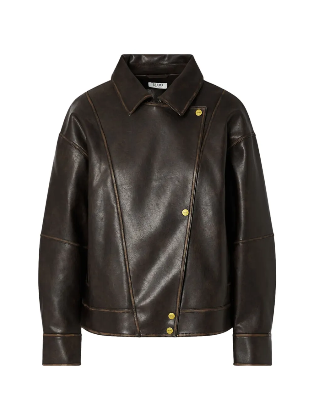 LIU JO drop-shoulder bomber jacket - Marrone