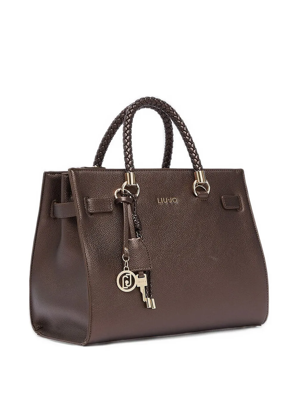 LIU JO Medium tas met logobedel Bruin