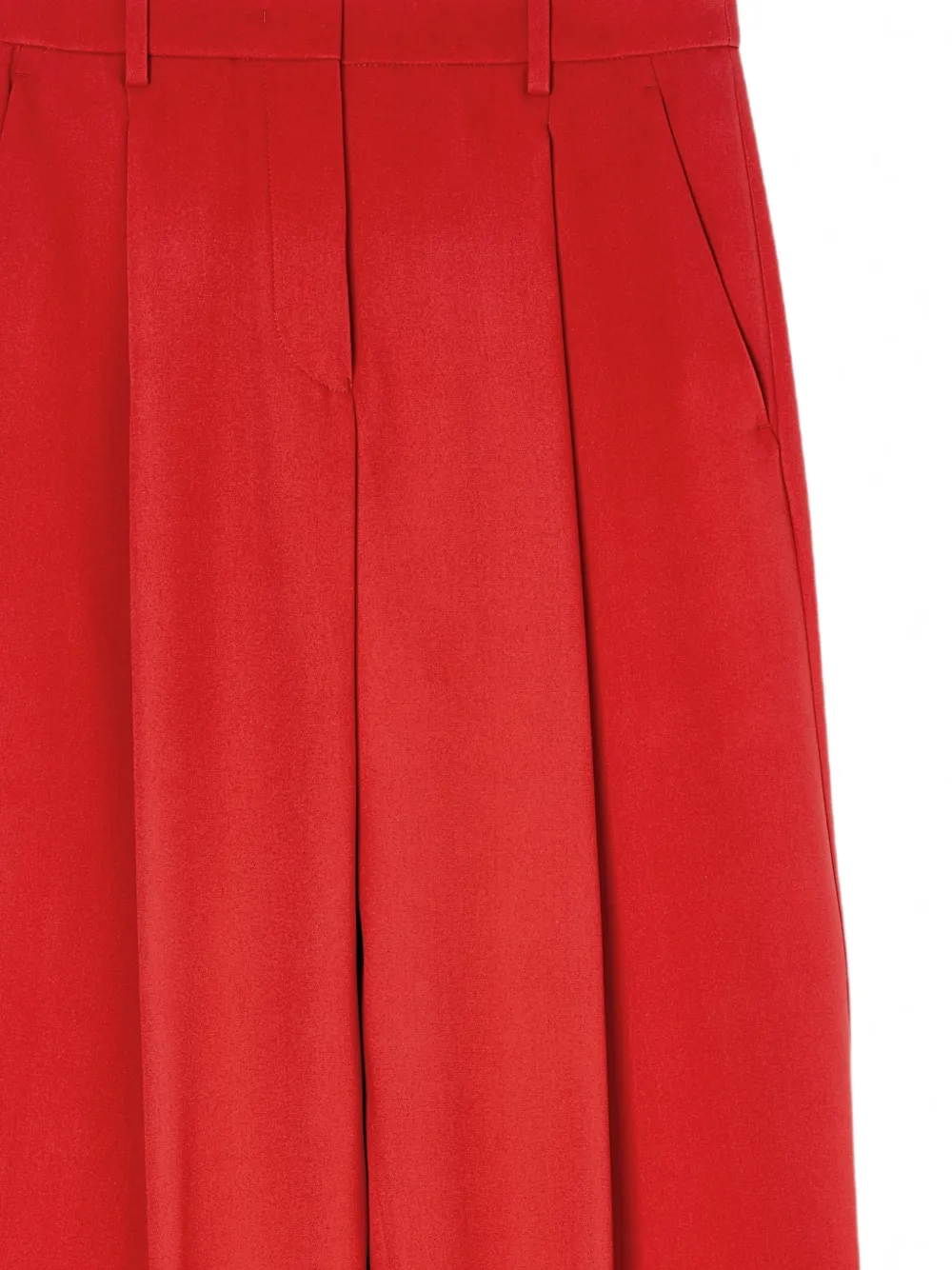 Giorgio Armani Plooibroek met wijde pijpen Rood