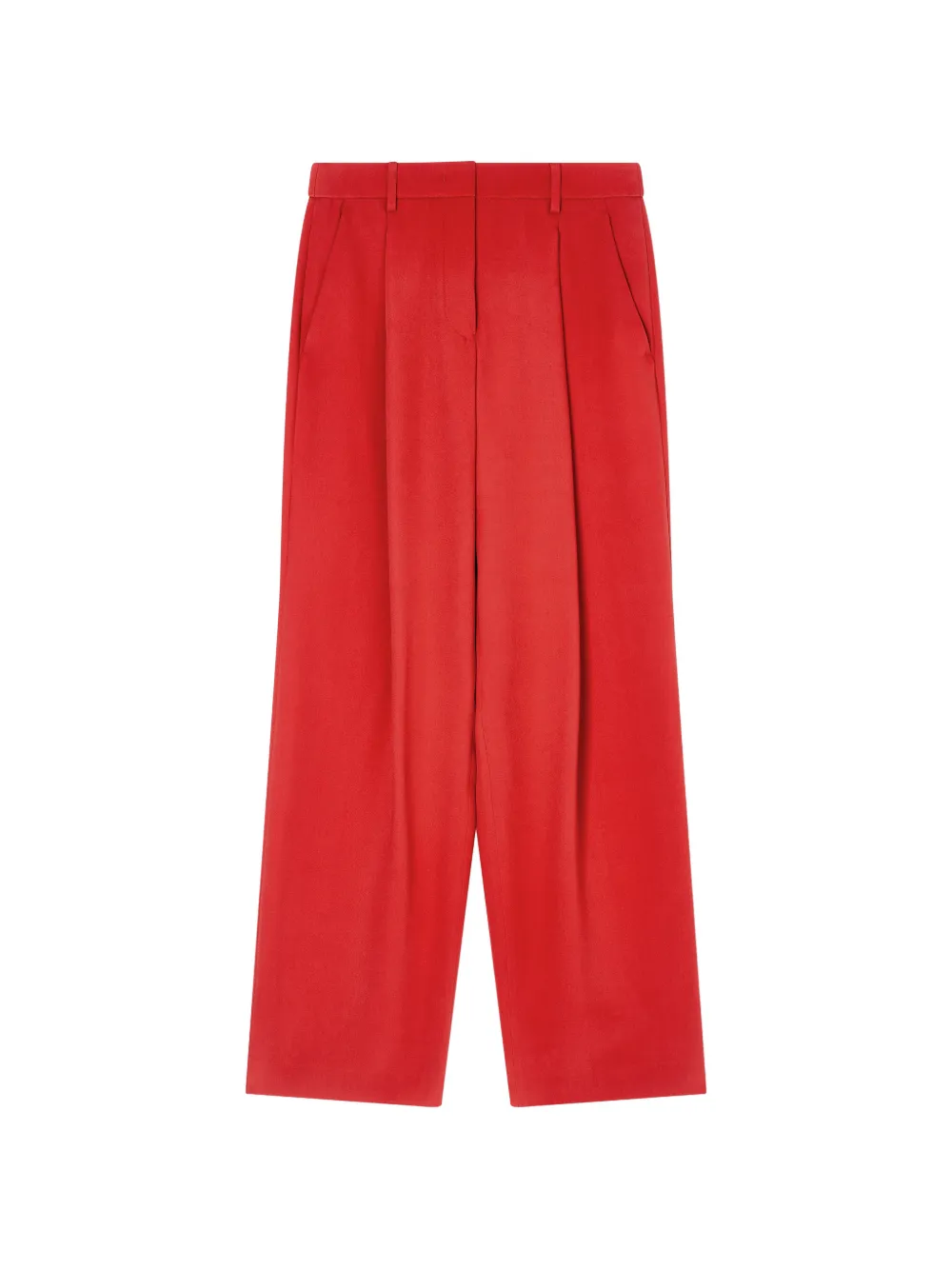 Giorgio Armani Plooibroek met wijde pijpen Rood