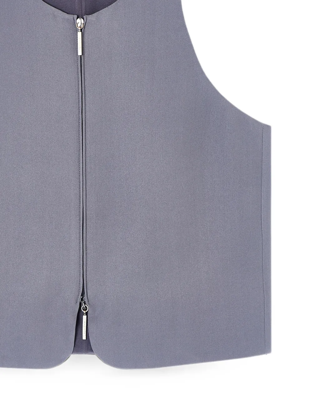 Giorgio Armani Mouwloze top met rits Grijs