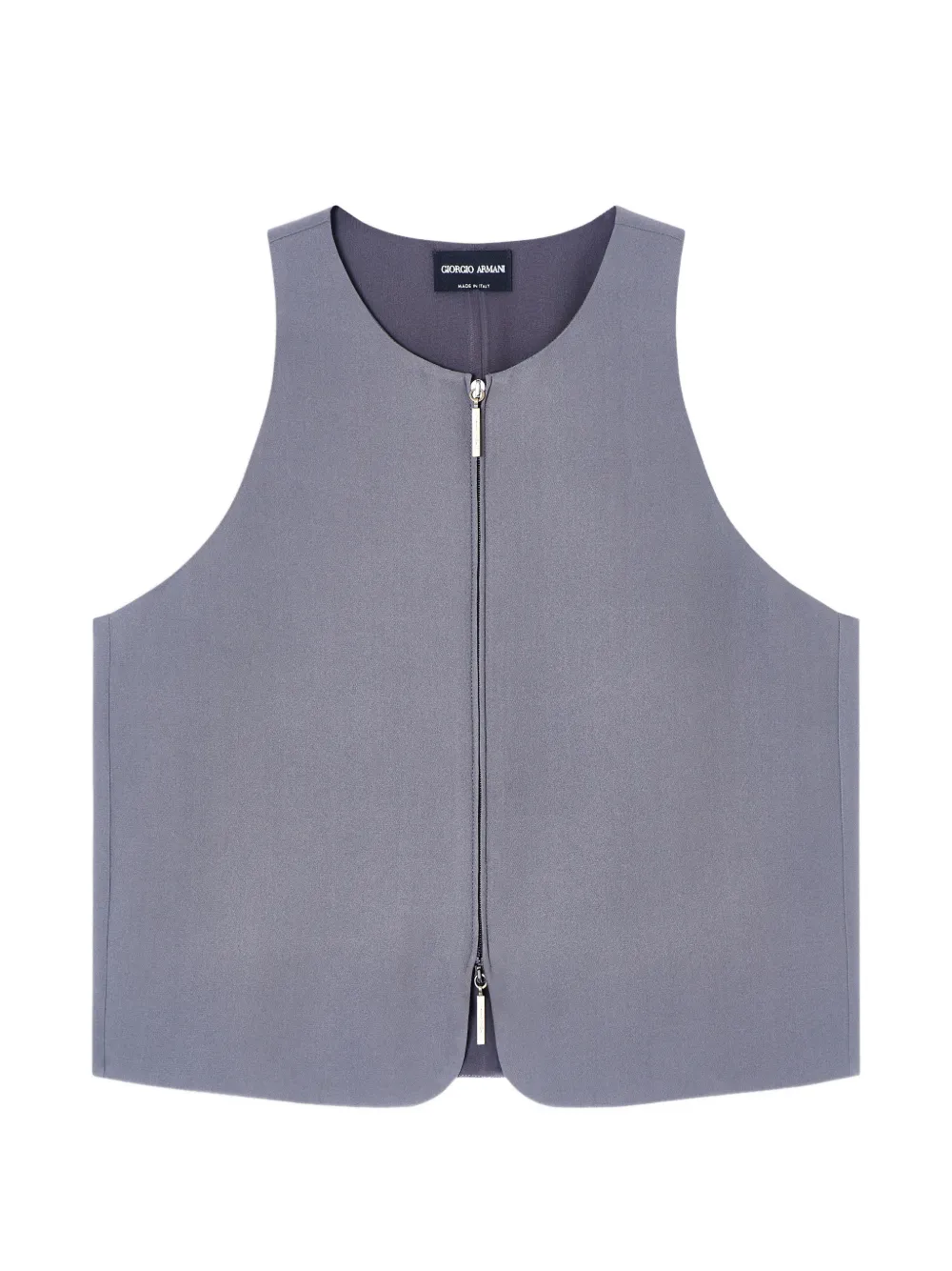Giorgio Armani zip-up sleeveless top - Grigio