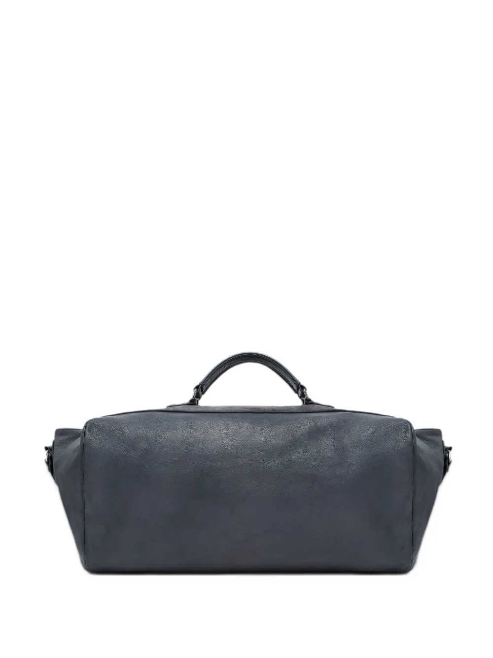 Giorgio Armani suede-panelled leather duffel bag - Grigio