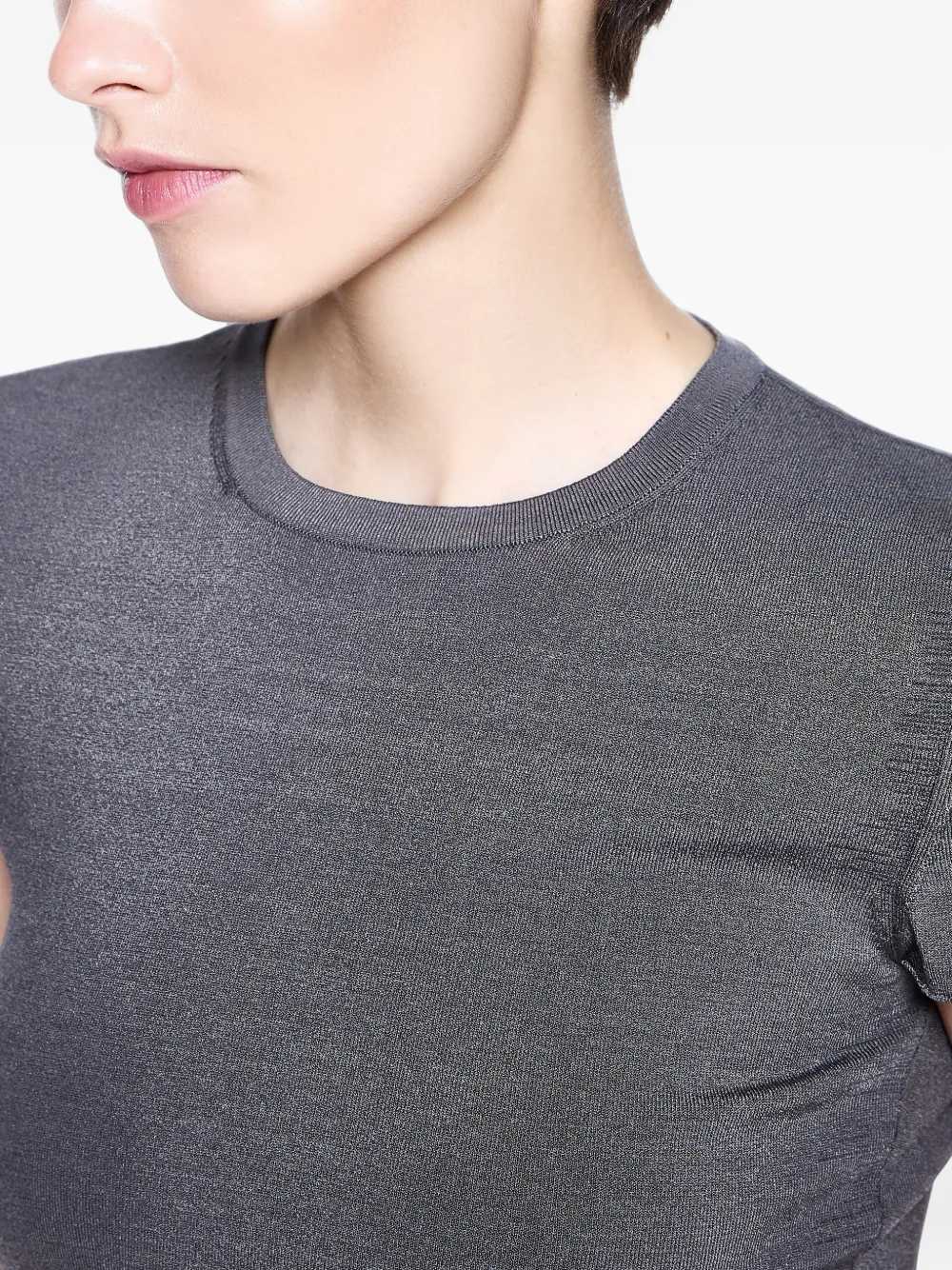 Giorgio Armani T-shirt met ronde hals Grijs