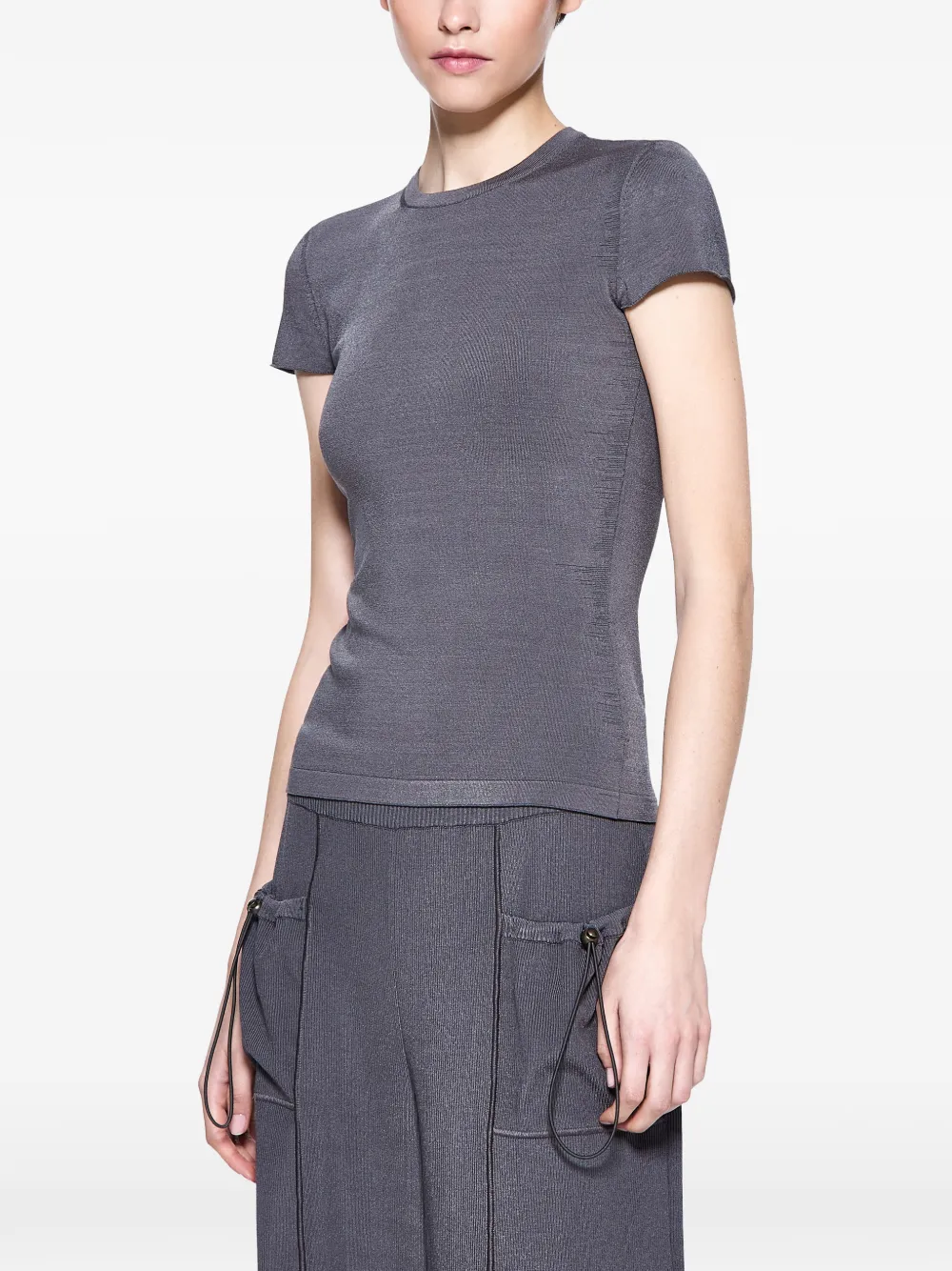 Giorgio Armani T-shirt met ronde hals Grijs
