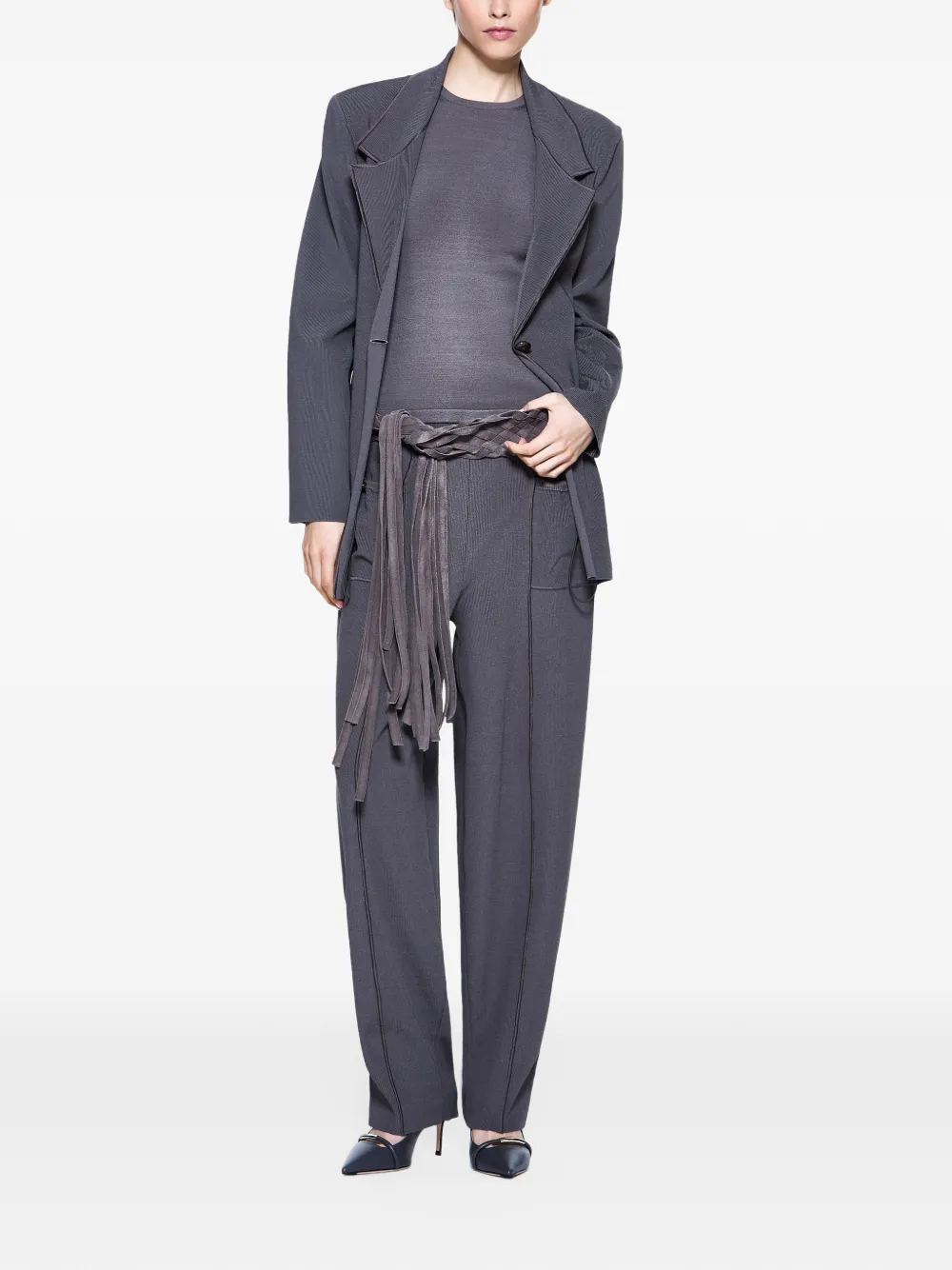 Giorgio Armani T-shirt met ronde hals Grijs