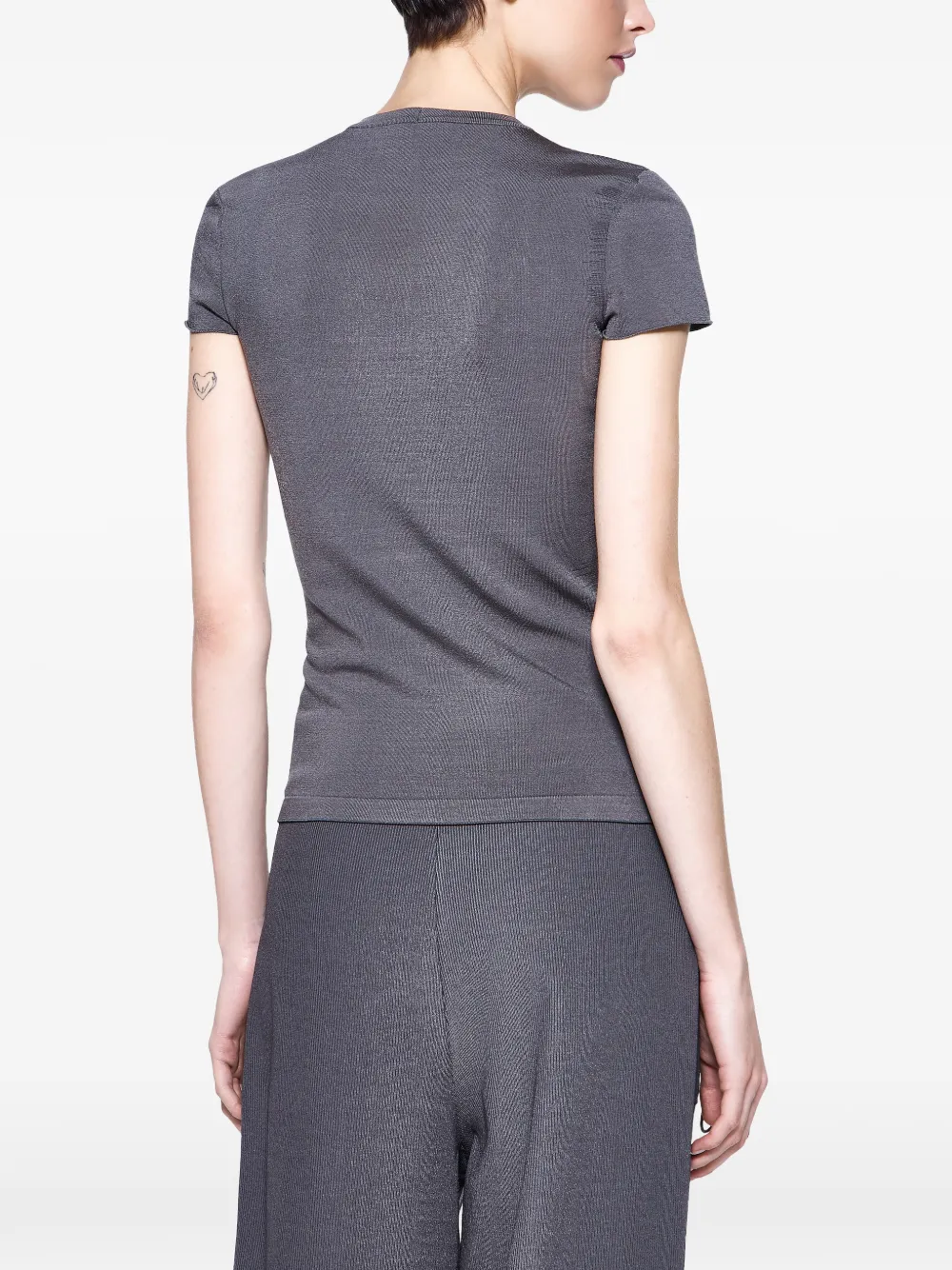 Giorgio Armani T-shirt met ronde hals Grijs