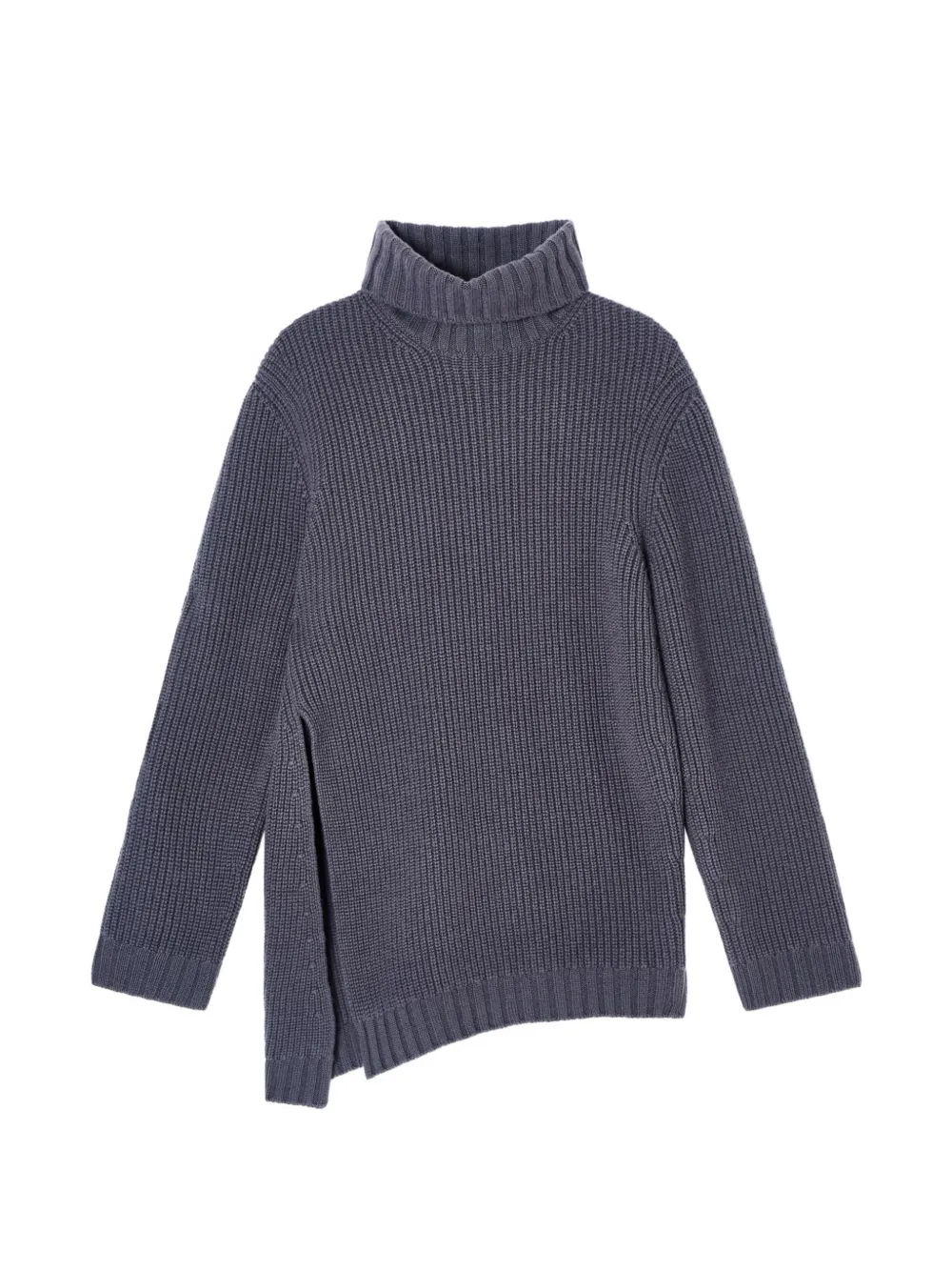 Giorgio Armani asymmetric ribbed-knit sweater - Blue