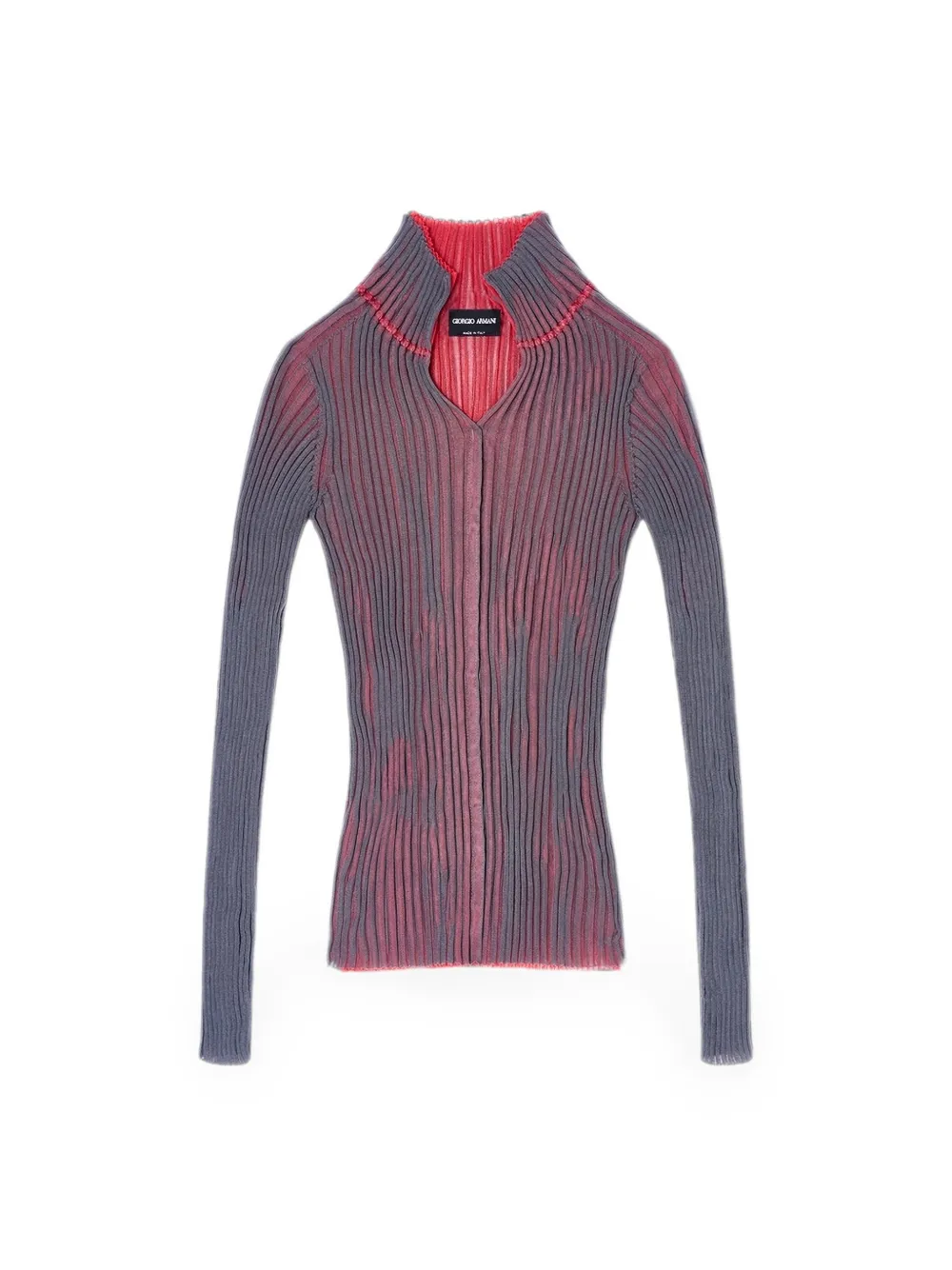 Giorgio Armani Ribgebreide top Grijs