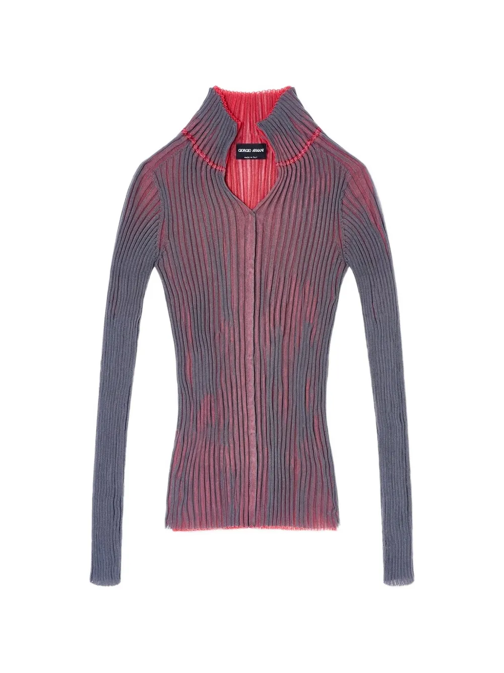 Giorgio Armani ribbed-knit long-sleeve top